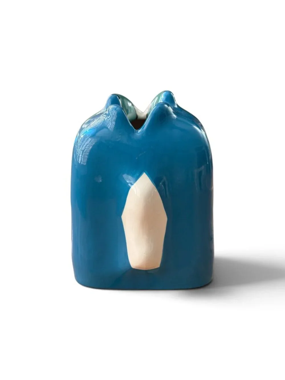 Vintage Hand-Painted Colorblock Art by India Art